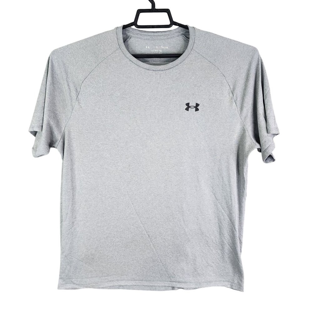 Mens Gray Under Armour The Tech Tee Shirt Short Sleeve Crew Neck Size XL